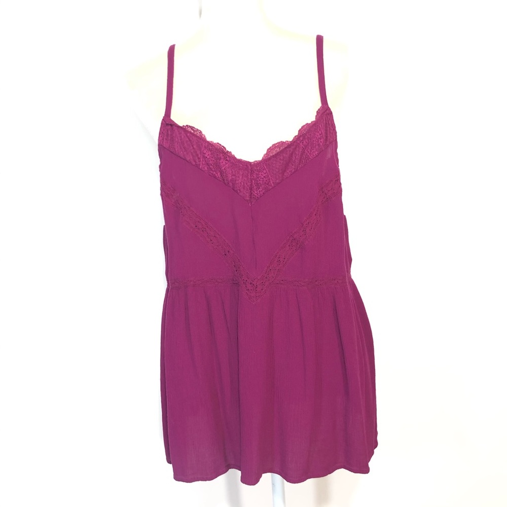 Torrid Sleeveless wine top Blouse